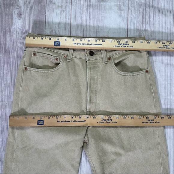 Men’s Vintage 90s Tan 501 Denim Jeans Made in USA - Picture 5 of 8